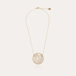 Gas Bijoux Sun Diva necklace large size gold - White Mother-of-pearl^Femme Colliers