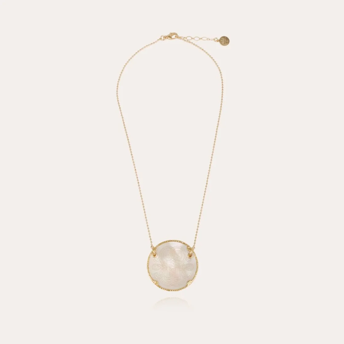 Gas Bijoux Sun Diva necklace large size gold - White Mother-of-pearl^Femme Colliers