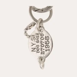 Gas Bijoux Tag key ring silver^ Broches & Porte-clefs