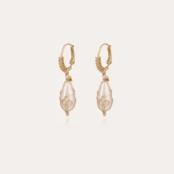 Gas Bijoux Tao Biwa earrings small size gold^Femme Boucles D'oreilles