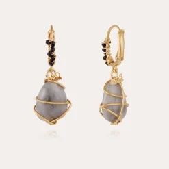 Gas Bijoux Tao rainbow Bis earrings gold - Lazulite^Femme Boucles D'oreilles