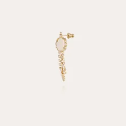 Gas Bijoux Tiki earrings gold - White Mother-of-pearl^Femme Boucles D'oreilles
