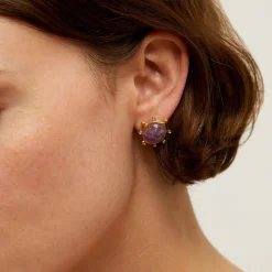 Gas Bijoux Tiki studs earrings small size gold -^Femme Boucles D'oreilles|Boucles D'oreilles