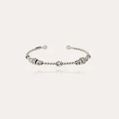 Gas Bijoux Torsade 3 strass bangle small size silver^Femme Bracelets