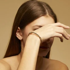 Gas Bijoux Torsade bangle bracelet large size gold^Femme Bracelets|Bijoux Dorés