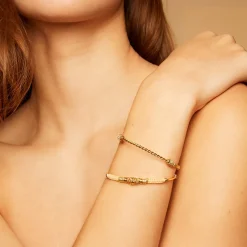Gas Bijoux Torsade bangle small size gold^Femme Bracelets|Bijoux Dorés