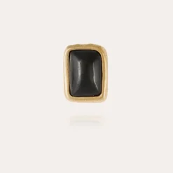 Gas Bijoux Totem studs earrings gold - Black Basalt^Femme Boucles D'oreilles