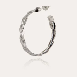 Gas Bijoux Tresse hoop earrings small size silver^Femme Boucles D'oreilles|Bijoux Argentés