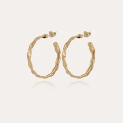 Gas Bijoux Tresse hoop earrings small size gold^Femme Boucles D'oreilles|Bijoux Dorés