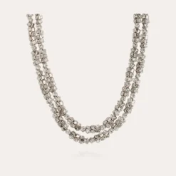Gas Bijoux Trevise necklace rhodium finish^Femme Colliers
