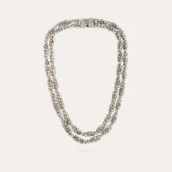 Gas Bijoux Trevise necklace rhodium finish^Femme Colliers