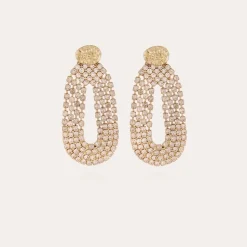 Gas Bijoux Trevise strass earrings gold^Femme Boucles D'oreilles
