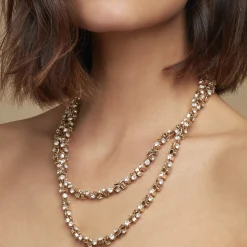 Gas Bijoux Trevise strass necklace gold^Femme Colliers