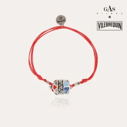 Gas Bijoux Turtle enamel Vilebrequin bracelet large size silver^Homme Bracelets Cordons Homme