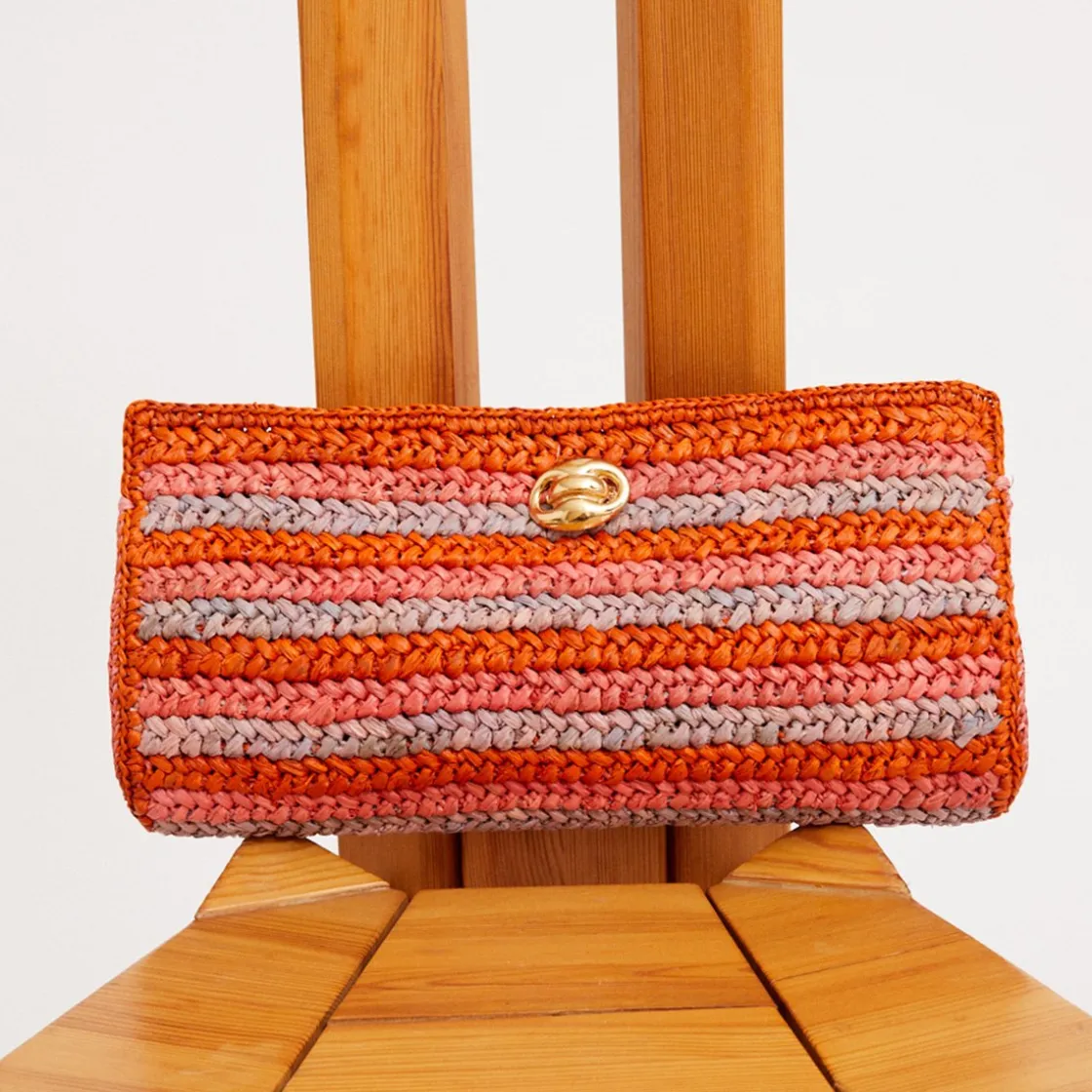 Gas Bijoux Uptown clutch raffia^ Sacs & Pochettes