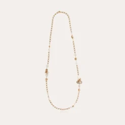 Gas Bijoux Victorien long necklace gold - White Mother-of-pearl^Femme Sautoirs