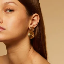 Gas Bijoux Wave earrings small size gold^Femme Boucles D'oreilles|Bijoux Dorés