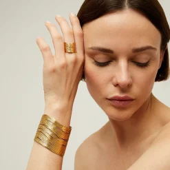 Gas Bijoux Wave ring gold^Femme Bagues