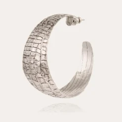 Gas Bijoux Wild hoop earrings silver^Femme Boucles D'oreilles