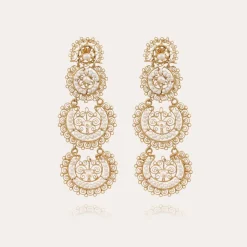 Gas Bijoux Yuca 3 rows earrings gold^Femme Boucles D'oreilles