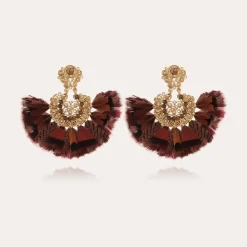 Gas Bijoux Yuca Gaia Plume earrings gold^Femme Boucles D'oreilles