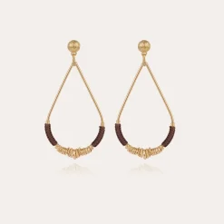 Gas Bijoux Zizanie earrings small size gold^Femme Boucles D'oreilles