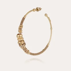 Gas Bijoux Zizanie strass hoop earrings gold^Femme Boucles D'oreilles